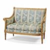 Blue and Off White Classic 2 Seater Sofa 1