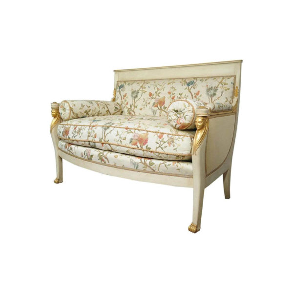 floral french two seater sofa
