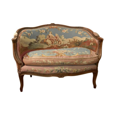 patterned french style settee