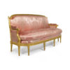 Pink Vintage Sofa with Golden Frame 1