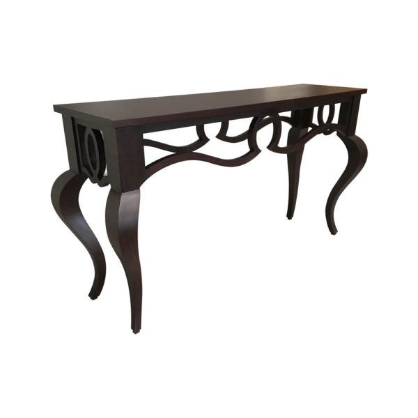 Verona Brown Beech Console Table Side View