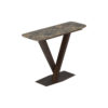 Cambridgeshire Wooden Console Table with Natural Marble 1