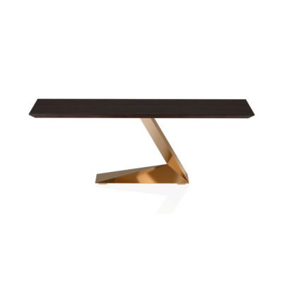 Clwyd Rectangle Metal and Wooden Coffee Table with Veneer Inlay