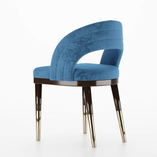 Tosce Blue Velvet Dining Chair 4