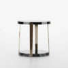 Essex Round Natural Marble with Four Metal Legs Side Table 1