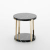 Essex Round Natural Marble with Four Metal Legs Side Table 2