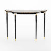 Fife Black and Gold Wood with Natural Marble Top Console Table 1