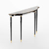 Fife Black and Gold Wood with Natural Marble Top Console Table 5