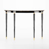 Fife Black and Gold Wood with Natural Marble Top Console Table 3