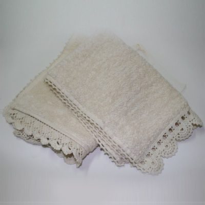 Hand Towel with Crochet Trims