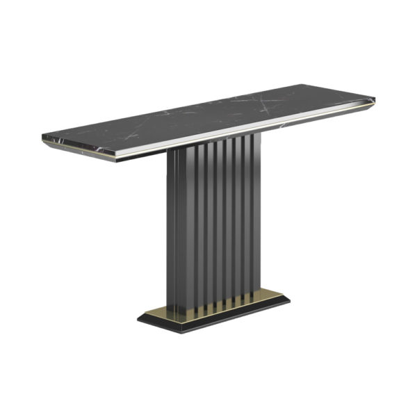 Hertfordshire Natural Black Marble Top Console Table