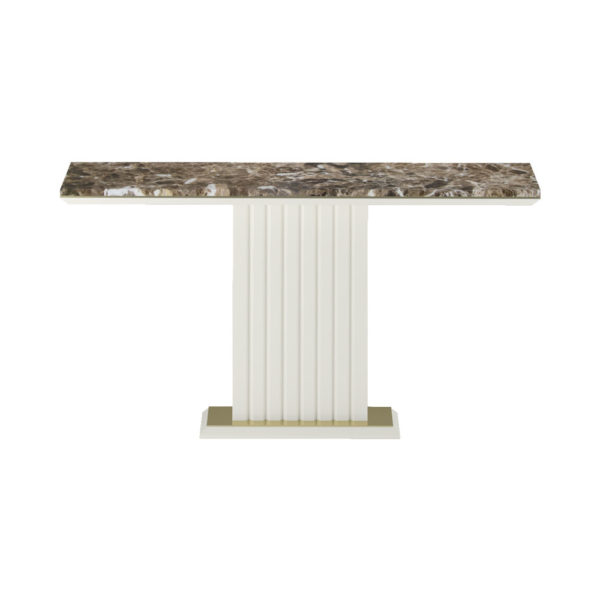 Hertfordshire Natural Brown Marble Top Console Table