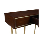 Lauderdale Stainless steel with Wooden Console Table