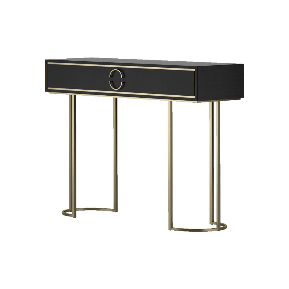 Lauderdale Stainless steel with Wooden Console Table