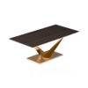 Oxfordshire Metal and Wooden Coffee Table with Veneer Inlay 2