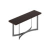 Roxburgh Stainless steel with Brown Wood Top Console Table 4