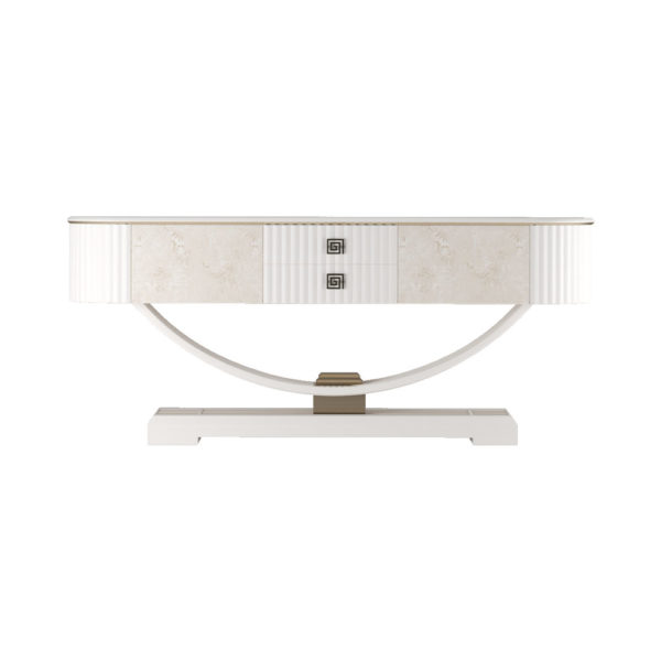 Staffordshire White and Gold Console Table