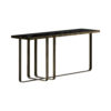 Stewartry Brass Base and Black Marble Top Console Table 1