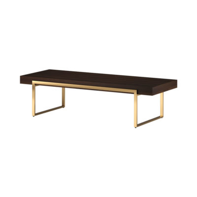 Stirling Stainless Steel and Wooden Coffee Table
