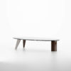 Surrey Wood and Marble Oval Coffee Table 7