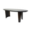 Surrey Wood and Marble Oval Coffee Table 4