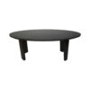 Surrey Wood and Marble Oval Coffee Table 5