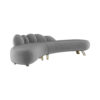 Alessa Curved Grey Sofa with Gold Legs 5