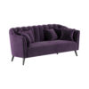 Amaris Velvet Purple Striped Sofa 2