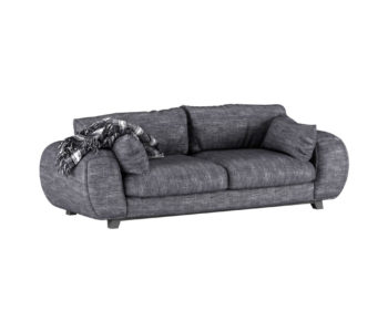 Azalea Large 2 Seater Grey Fabric Sofa