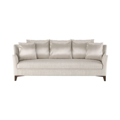 Basildon off White Linen Sofa with Curved Arms