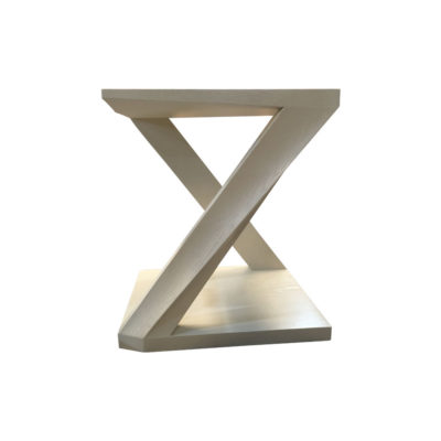 Claremont Z Shaped Side Table Off White