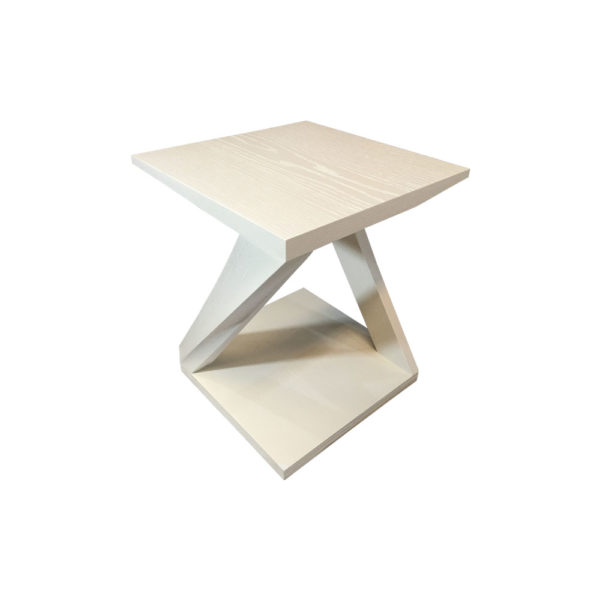 Claremont Z Shaped Side Table Off White
