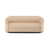 Frey Curved off White Sofa with Black Base 7