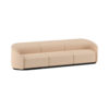 Frey Curved off White Sofa with Black Base 2