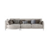 Huxley Grey Sofa With Silver Legs 1