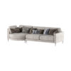 Huxley Grey Sofa With Silver Legs 2