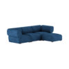Kelsey Blue Velvet Sectional Sofa 2