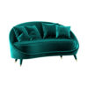 Kiko Upholstered Curved Green Sofa 2
