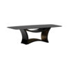 Malmo Rectangle Dining Table with Glass Top 1