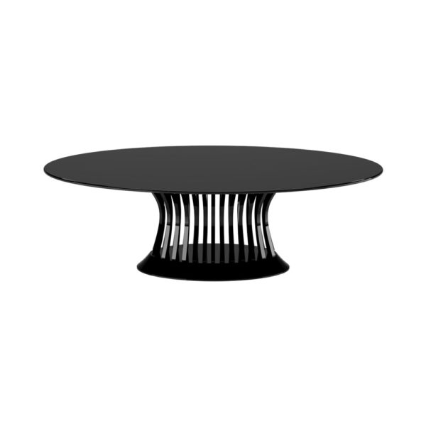 Milan Oval Wooden Dining Table Black