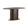 Milano Wooden and Smoke Glass Dining Table 1