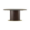 Milano Wooden and Smoke Glass Dining Table 3
