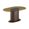Milano Wooden and Smoke Glass Dining Table 2