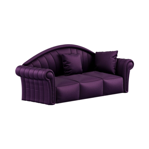 Missano Dark Purple 3 Seater Sofa