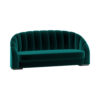 Ollie Upholstered Velvet Green Striped Sofa 2