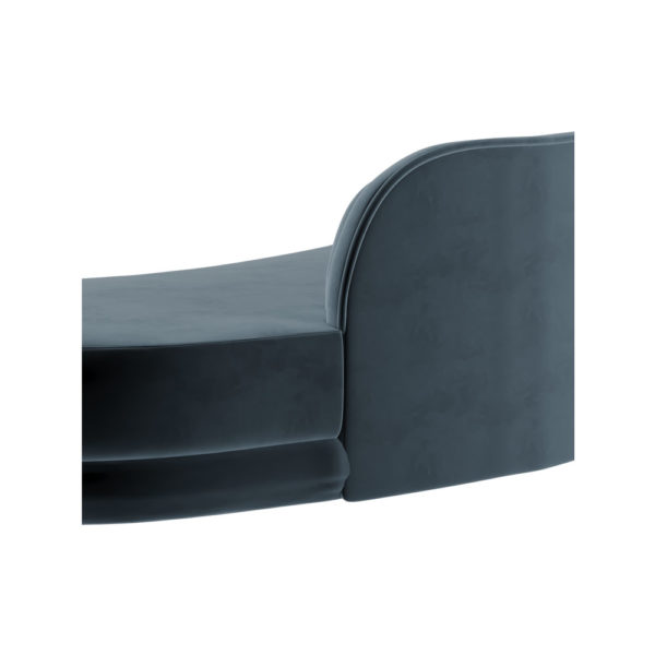 Otis Curved Grey Velvet Sofa