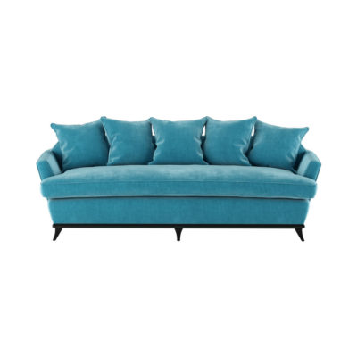 Serene 3 Seater Turquoise Velvet Sofa