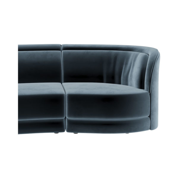 Verona Grey Velvet Sectional Sofa
