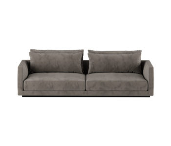 fabian grey velvet two seater sofa