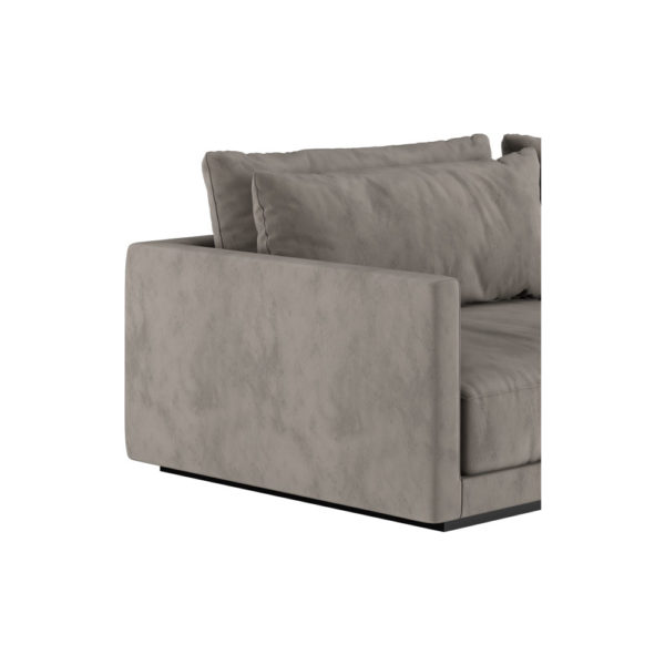 fabian grey velvet two seater sofa